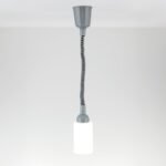 Lampă suspendată pliabila cu arc, E27 60W 43-120 cm, gri fara abajur ORION - imagine 3