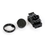 Set 5 bucăți Întrerupător Comutator inclusiv inel și basculant încorporat, negru, PVC ORION - imagine 3