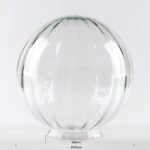 Abajur sferic din sticlă decorativa, Ø 200mm, finisaj transparent decupat, gaura 80mm ORION - imagine 2