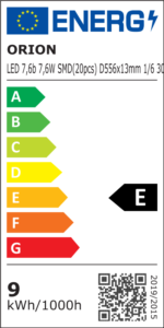 Placă cu circuit imprimat 7.6b 7.6W SMD (20 bucăți) 291x13mm, pas 1/6, 3000K, 1100Lm ORION - imagine 2