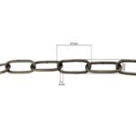 Lanț pentru lămpi suspendate, 47x20x4 mm, 1 m, fier patină ORION - imagine 4