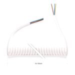 Cablu spiralat pentru Suspensie, PVC, 3x0,75 mm², 45cm, Subtire, Finisaj alb ORION - imagine 4