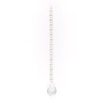 Pandantiv candelabru cristal, 15 octogoane și 1 migdal din sticla presata half cut, transparenta, 375mm ORION