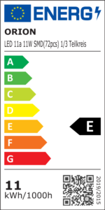 Placă cu circuit imprimat 11a 11W SMD (72 bucăți) 1/3 pas cerc 450x10mm 3000K 1467Lm ORION - imagine 2