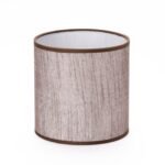 Abajur din material textil PINIA 4-1224, Ø 140mm, finisaj décor alb cu margine aurie, inaltime 140mm ORION