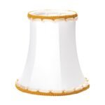 Abajur conic din matase, Ø 115mm, finisaj alb, inaltime 75mm ORION