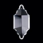 Pandantiv Candelabru cristal plumb sticla, transparent 63x30mm ORION - imagine 2