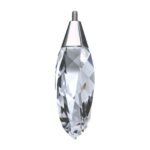 Pandantiv candelabru cristal, varf ascutit cristal STRASS Swarovski cu rotator cromat, 50x18mm, transaprent ORION