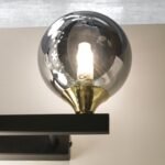 Abajur Rotund din Sticlă Groasa Fumuriu, Diametrul 100mm, Înălţime 100mm, Orificiu cu Filet 22mm Atașament pentru priză G9 ORION - imagine 4