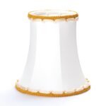 Abajur conic din matase, Ø 115mm, finisaj alb, inaltime 75mm ORION - imagine 2