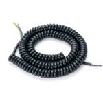 Cablu spiralat pentru Suspensie, PVC, 3x0,75 mm², 45cm, Subtire, Finisaj negru ORION