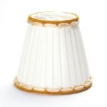 Abajur conic din matase, Ø 100mm, finisaj crem, inaltime 95mm ORION - imagine 2