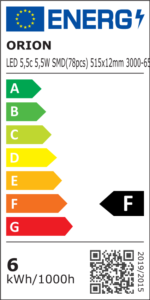 Placă cu circuit imprimat 5.5c 5.5W SMD (78 bucăți) 515x12mm 3000-6500K 580Lm ORION - imagine 2