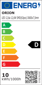 Placă de circuit imprimat 12,6a 12,6W SMD (63 bucăți) 472x8mm 3000K 1500Lm ORION - imagine 2