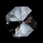 Pandantiv Candelabru cristal, octogon de sticla, 34mm, 2 orificii, transparent ORION - imagine 2