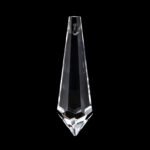Pandantiv ascutit Candelabru cristal din sticla presata, transparent 38x14mm ORION - imagine 2