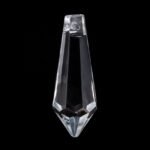 Pandantiv ascutit Candelabru cristal din sticla presata, transparent 38x16mm ORION - imagine 2