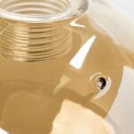 Abajur Rotund din Sticlă Groasa Chihlimbar, Diametrul 100mm, Înălţime 100mm, Orificiu cu Filet 22mm Atașament pentru priză G9 ORION - imagine 5