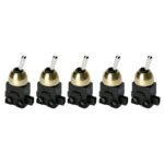 Set 5 bucăți Întrerupător basculant încorporat, Ø 12 mm, alama ORION