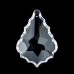 Pandantiv Candelabru din sticla plumb, 50x35mm, transparent ORION - imagine 2