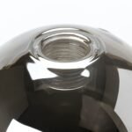 Abajur Rotund din Sticlă Groasa Fumuriu, Diametrul 100mm, Înălţime 100mm, Orificiu cu Filet 22mm Atașament pentru priză G9 ORION - imagine 2