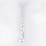 Lant candelabru cristal, 1 piatra oblica și 12 octogoane din sticla presata half cut, transparenta, 365mm ORION