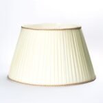 Abajur conic din material textil FONSA 4-1050, Ø 450mm, finisaj decor-crem, inaltime 270mm ORION - imagine 2