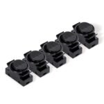 Set 5 bucăți Întrerupător Comutator inclusiv inel și basculant încorporat, negru, PVC ORION