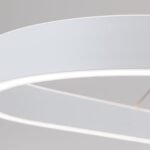 Pendul LED CARRARA, Alb, Baza din otel, Abajur din aluminiu cu banda LED 80W/4500lm/3CCT Lumina calda-neutra-rece, Dimambil, Latime 30cm, Lungime 120cm, Inaltime 200cm IP20 ORION - imagine 5