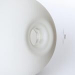 Abajur Rotund din Sticlă Groasa Opal cu filet, Diametrul 95mm, Înălţime 95mm, Finisaj Opal-mat, Orificiu 12mm cu filet pentru montura G9 ORION - imagine 2