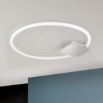 Plafoniera LED STARGATE, Baza din metal Crom, Abajur cu banda LED 38W/2800lm/3000K Lumina calda, Dimambil,Diametru 60cm, Inaltime 4cm IP20 ORION - imagine 3