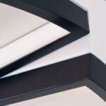 Lampa de tavan LED OLGA, Baza din aluminiu, Nuanta negru-alb, Abajur policarbon opal LED 28W/1400lm/3000K dimabil, Diametrul 43.5cm, Înălţime 8cm ORION - imagine 6