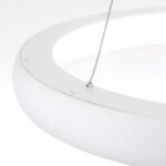 Lampa suspendata LED VENUS, Baza soclu Aluminiu, Alb, Abajur policarbon opal, LED 50W/2750lm/3000K, Diametru 61cm, Inaltime 150cm ORION - imagine 5