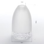 Abajur Elegant din Sticlă Groasa Opal, Diametrul 65mm, Înălţime 105mm, Finisaj Opal-mat, Orificiu 21mm Atașament pentru priză G9 ORION - imagine 2