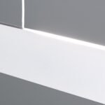 Pendul LED GIDEON, Baza din otel, Abajur din aluminiu cu banda LED lumină în sus și în jos, reglabilă, albă, 44W/810+1890lm/3000K, Lumina calda, Dimabil, Lungime 146.5cm, Inaltime 150cm IP20 ORION - imagine 5