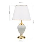 Veioză Ovum, Alb-auriu, E27 40W, 48cm, H480mm, Orion - imagine 6