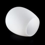 Abajur Conic din Sticlă Groasa Opal, Diametrul 105mm, Înălţime 118mm, Finisaj Opal-mat, Orificiu 29mm ORION - imagine 3