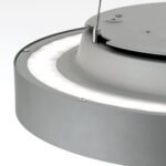 Lampa de Tavan LED SPACE, Baza din aluminiu titan argintiu-mat cu banda LED, 40W/4400lm/3000K Lumina calda, Dimambil, Diametru 43.5cm, Inaltime 150cm IP20 ORION - imagine 5