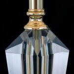 Lampa de masa VERONIQUE, cu Sticlă de cristal K9 si Abajur Crem-Auriu E27, 60W, Inaltime 57cm ORION - imagine 4
