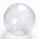 Abajur Rotund din Sticlă Groasa cu bule Transparente, Diametrul 145mm, Înălţime 145mm, Finisaj Clar-transparent, Orificiu 42mm ORION