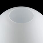 Abajur Rotund din Sticlă Groasa Opal, Diametrul 130mm, Înălţime 130mm, Finisaj Opal-mat satinat, Orificiu 50mm ORION - imagine 2