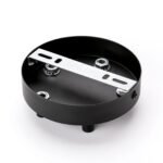 Accesoriu Corp de Iluminat, Baldachin Baza Pentru Pendul cu Niplu de Clemă x 5, Inaltime 25mm, Diametrul 120mm, Metal Negru ORION  5L+Klemmnip 5L+Klemmnippel - imagine 2