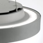Lampa de Tavan LED SPACE, Baza din aluminiu titan argintiu-mat cu banda LED, LED55W/6400lm/3000K Lumina calda, Dimambil, Diametru 58.5cm, Inaltime 150cm IP20 ORION - imagine 4