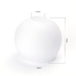 Abajur din Sticlă Groasa Opal, Diametrul 110mm, Înălţime 65mm, Finisaj Opal-mat, Orificiu 30mm ORION - imagine 2