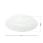 Abajur Conic din Sticlă Groasa Opal, Diametrul 300mm, Înălţime 62mm, Finisaj Opal-mat ORION - imagine 3
