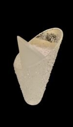 Abajur Mic Conic Dublura Sticlă Groasa , Diametrul 50mm, Înălţime 95mm, Finisaj Opal-Clar, Orificiu 10mm Atașament pentru priză G4 ESTO - imagine 2