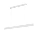 Pendul LED GIDEON, Baza din otel, Abajur din aluminiu cu banda LED lumină în sus și în jos, reglabilă, albă, 44W/810+1890lm/3000K, Lumina calda, Dimabil, Lungime 146.5cm, Inaltime 150cm IP20 ORION - imagine 2