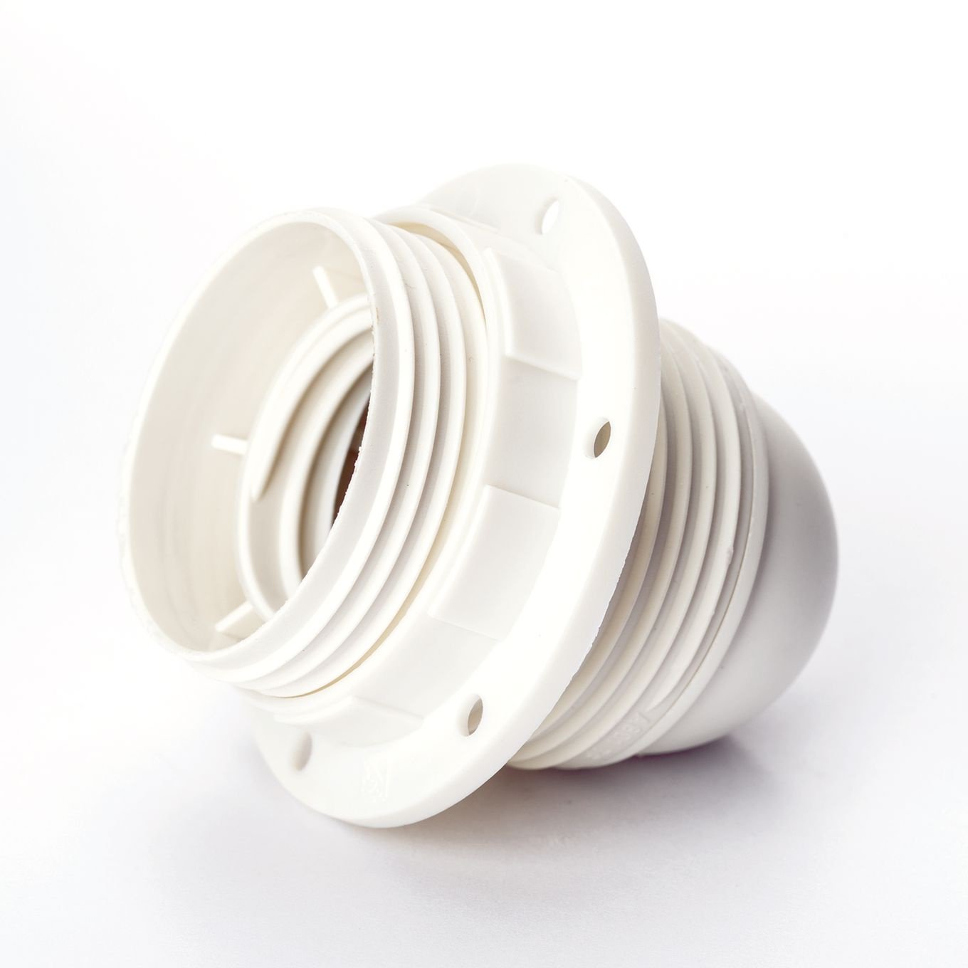 dbd58a52-62de-4ae6-86bb-804014c239ee Soclu E27 cu inel cu șurub, Alb, PVC, Inaltime 54mm, Diametru 56mm ORION - imagine 1