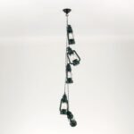 Accesoriu Corp de Iluminat, Baldachin Baza Pentru Pendul cu Carlig, Inaltime 56mm, Diametrul 66mm, Metal Negru ORION - imagine 2