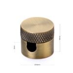 Clipsuri de Tavan si Perete, set 3 buc, Ø 19 mm pentru Detensionare Cabluri, Metal Alama Antica, Orion - imagine 3